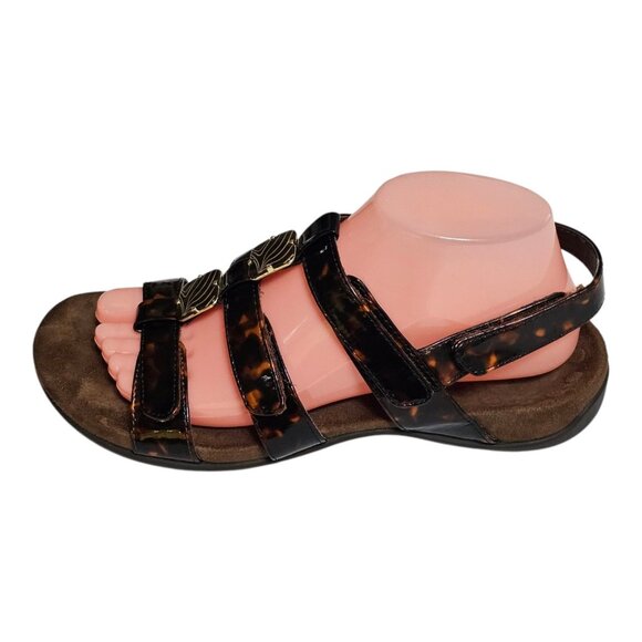 Vionic Women’s Amber Sandals Brown Tortoise Shell Size 8 Strappy - READ - Picture 4 of 12